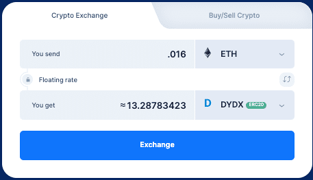 Getting $dydx through simpleswap